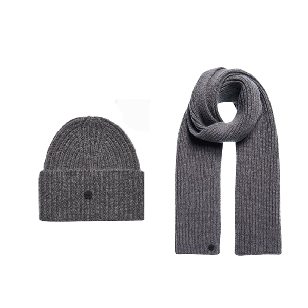 Superdry Studios premium ribbed beanie and scarf